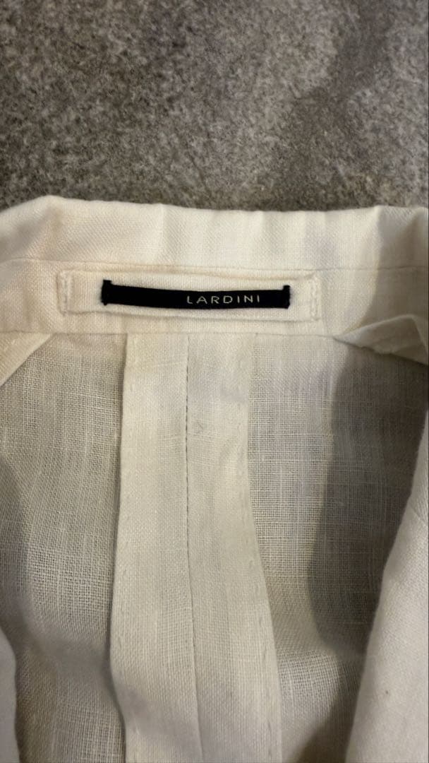 LARDINI ホワイト テーラードジャケット
