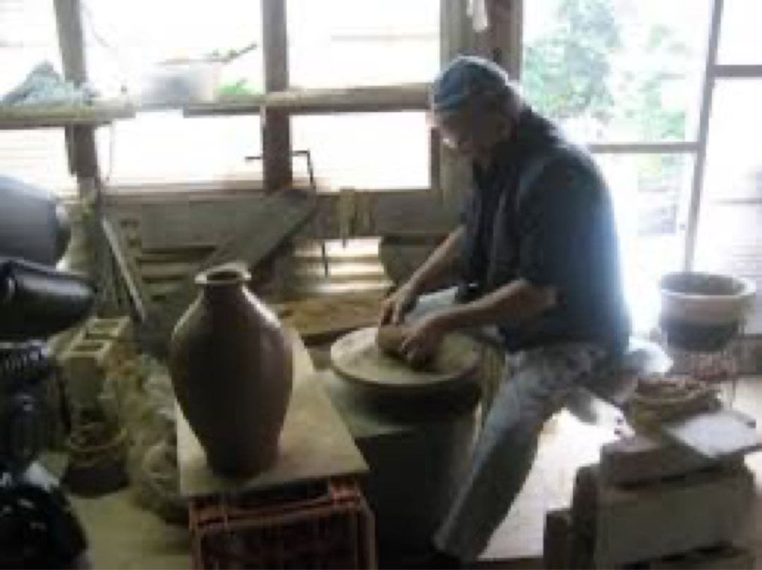 沖縄・名工「新垣榮用・壺屋焼シーサー」狛犬・榮用窯・荒焼・手ひねり・阿吽・銘刻印