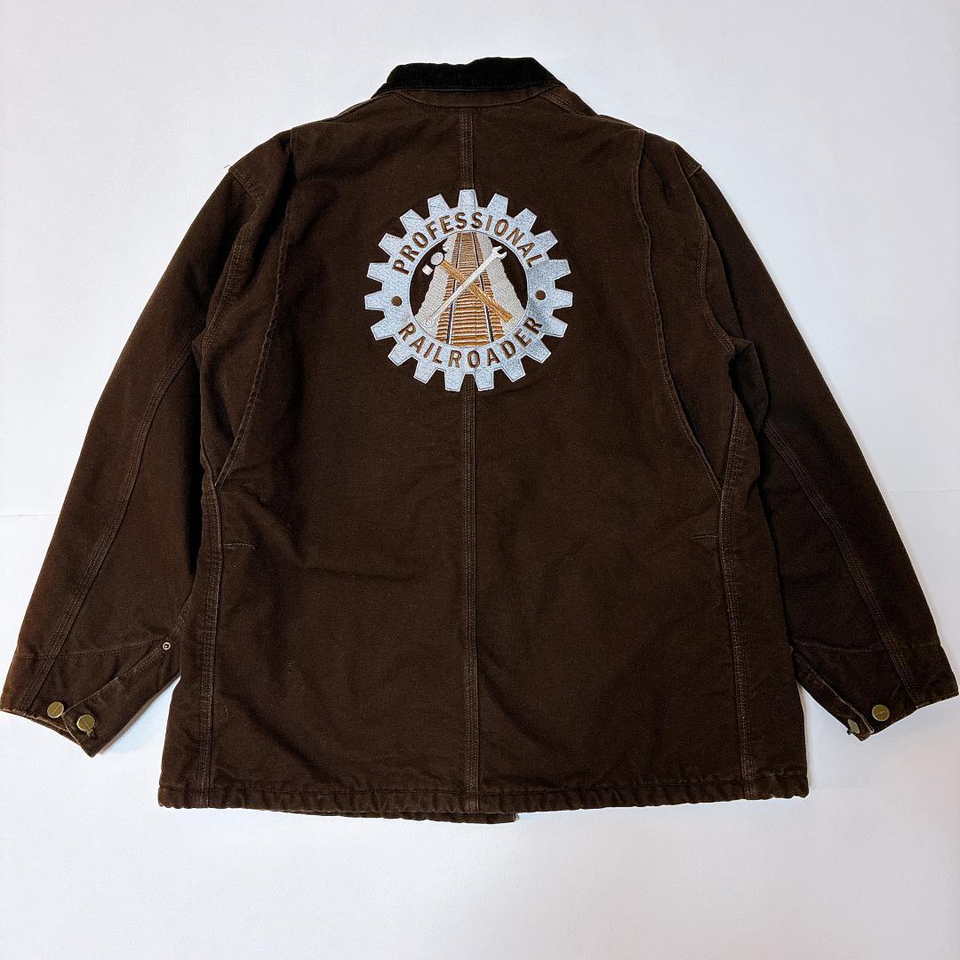 Carhartt CSX企業刺繍ミシガンチョアコート裏地ブランケット L USA