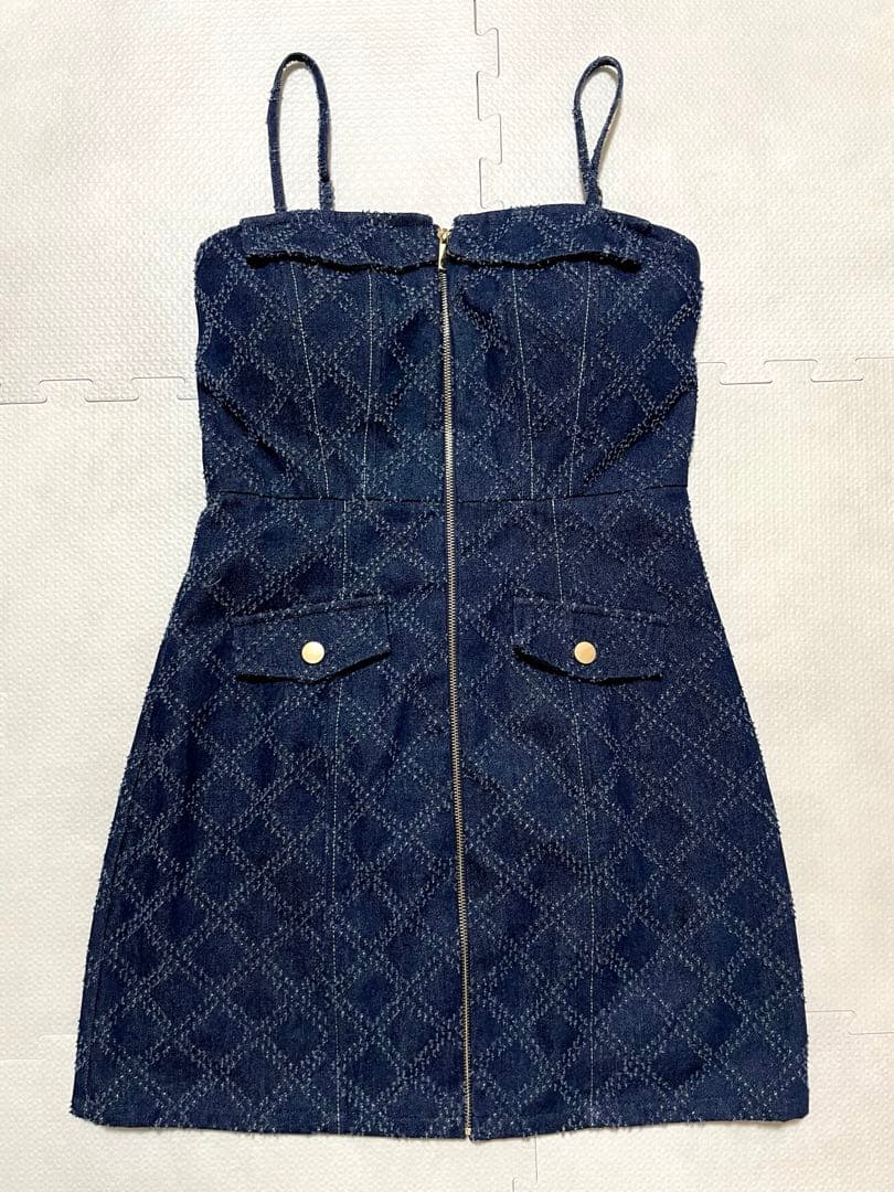 ローブドフルール Glossy キャバクラ ドレス タイト デニム ビジュー