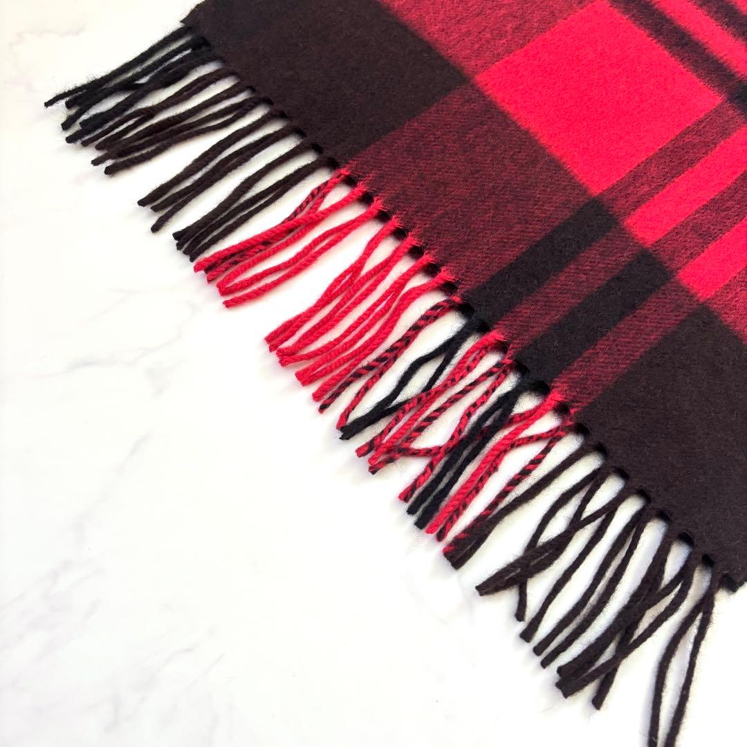 【近年モデル 極美品】ジョシュアエリス カシミヤ100% マフラー チェック柄