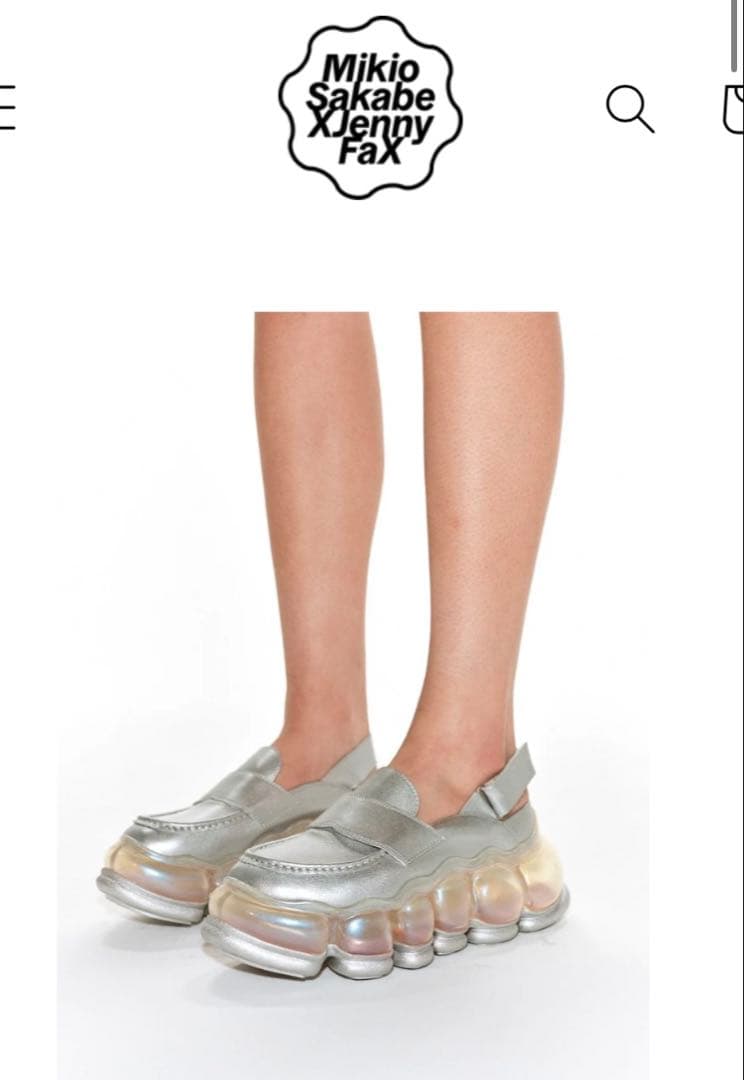 MIKIOSAKABE NEW Jewelry Loaferシルバースニーカー