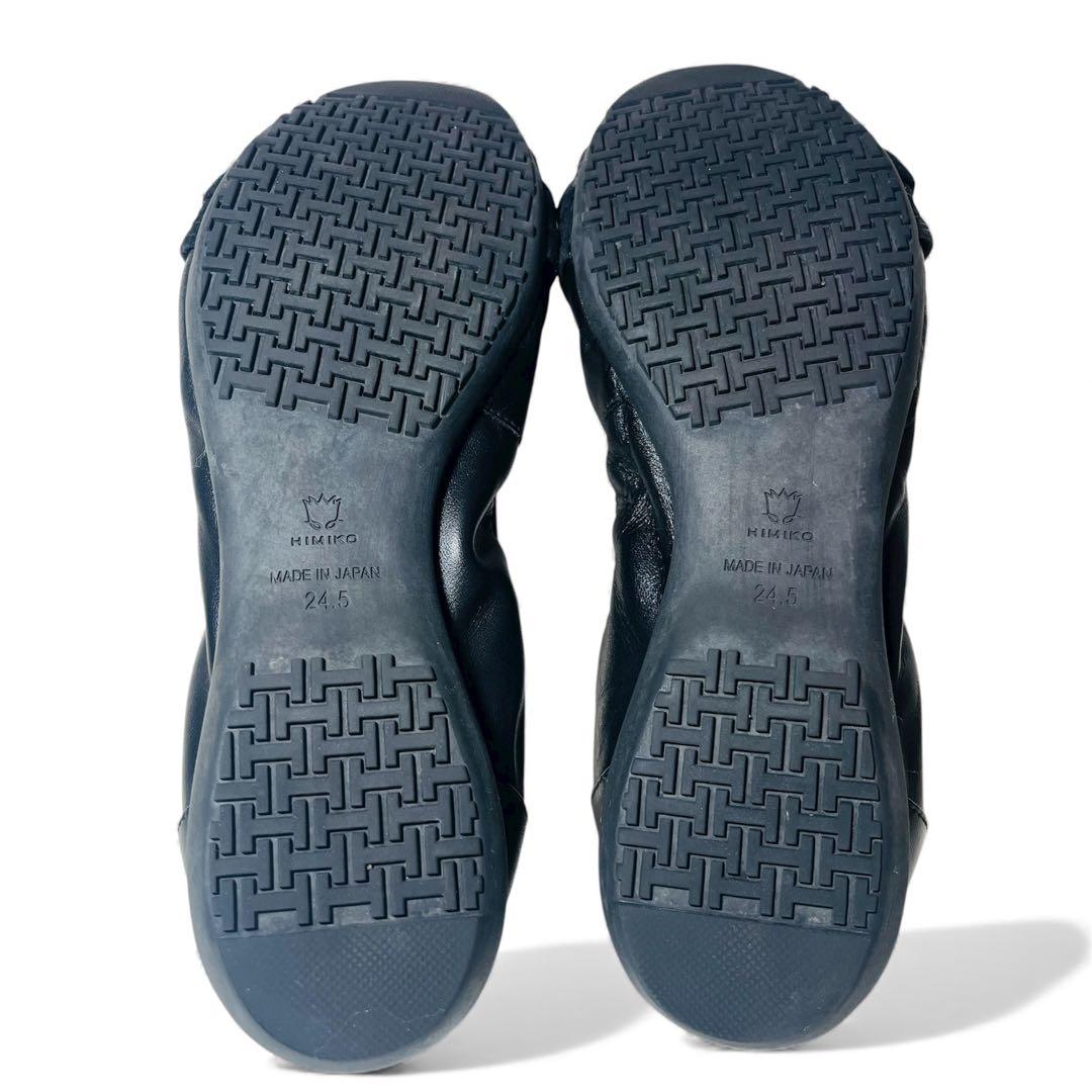 未使用級✨卑弥呼 HIMIKO クロスデザイン　袋付き24.5 ブラック　黒