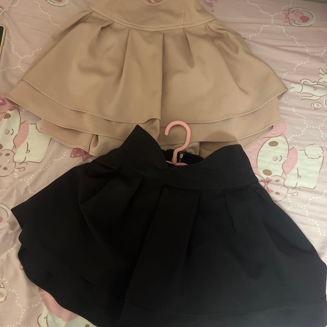 ♡ミシェルマカロン 美脚エレガントスカートブラック＆ピンク♡