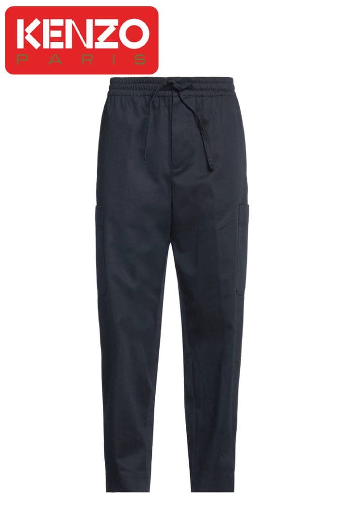 新品　KENZO チノ素材カーゴパンツ　ネイビー　S