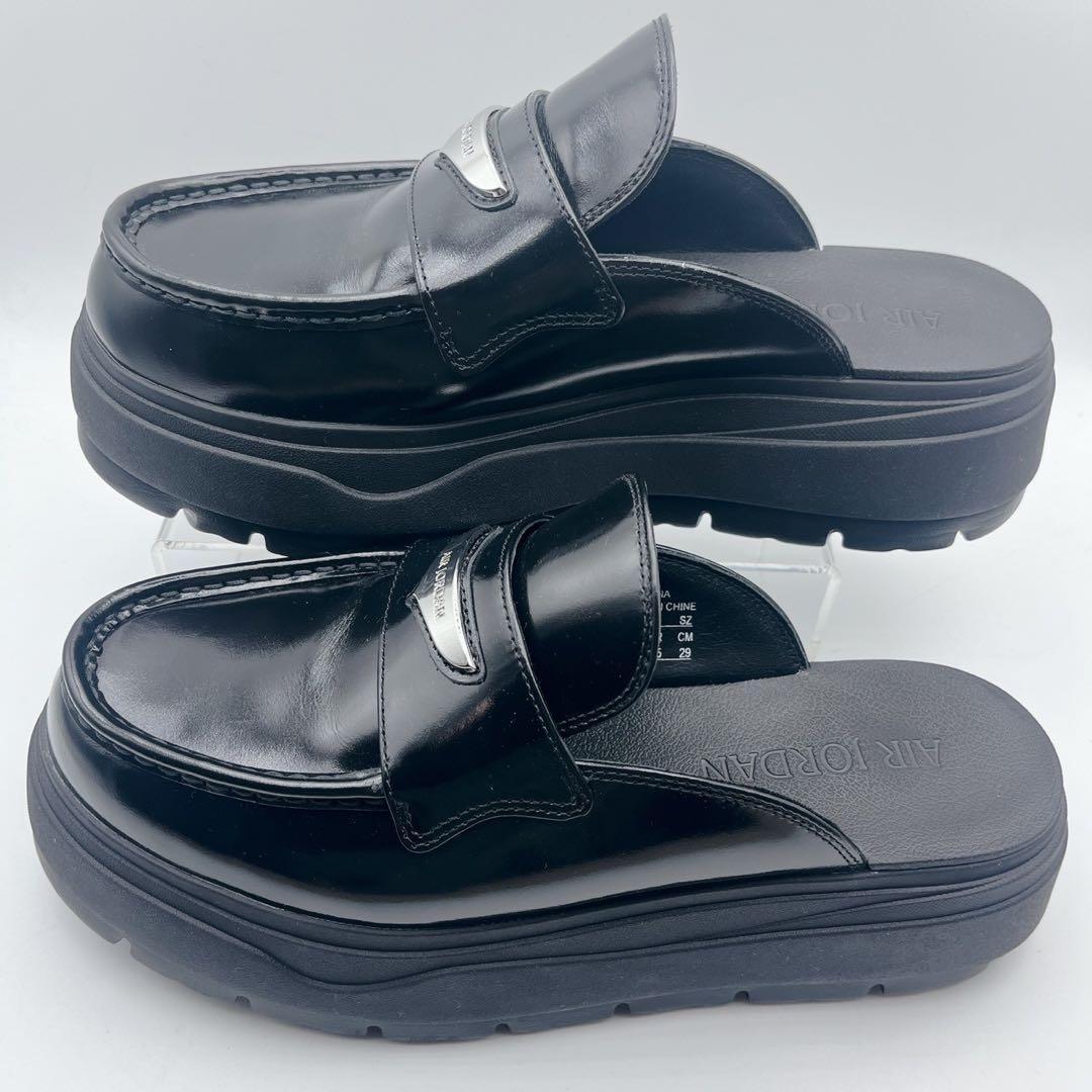 希少サイズ❗️極美品✨エアジョーダン ミュール ローファー 黒 29cm 厚底