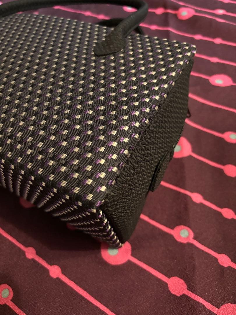 【新品購入 1度撮影のため使用 込 匿】利休バッグ 博多織 誠之輔 琥珀織 黒