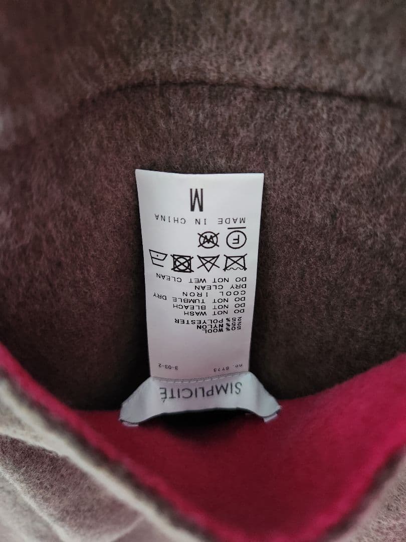 SINPLICITE ノーカラーコート