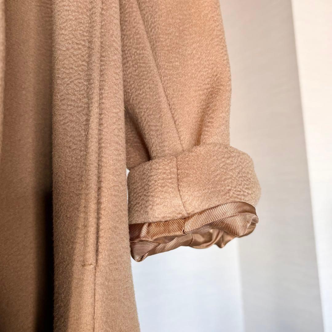 新品同様‼️ マックスマーラ 艶感美しい ショールカラーベルテッドコート