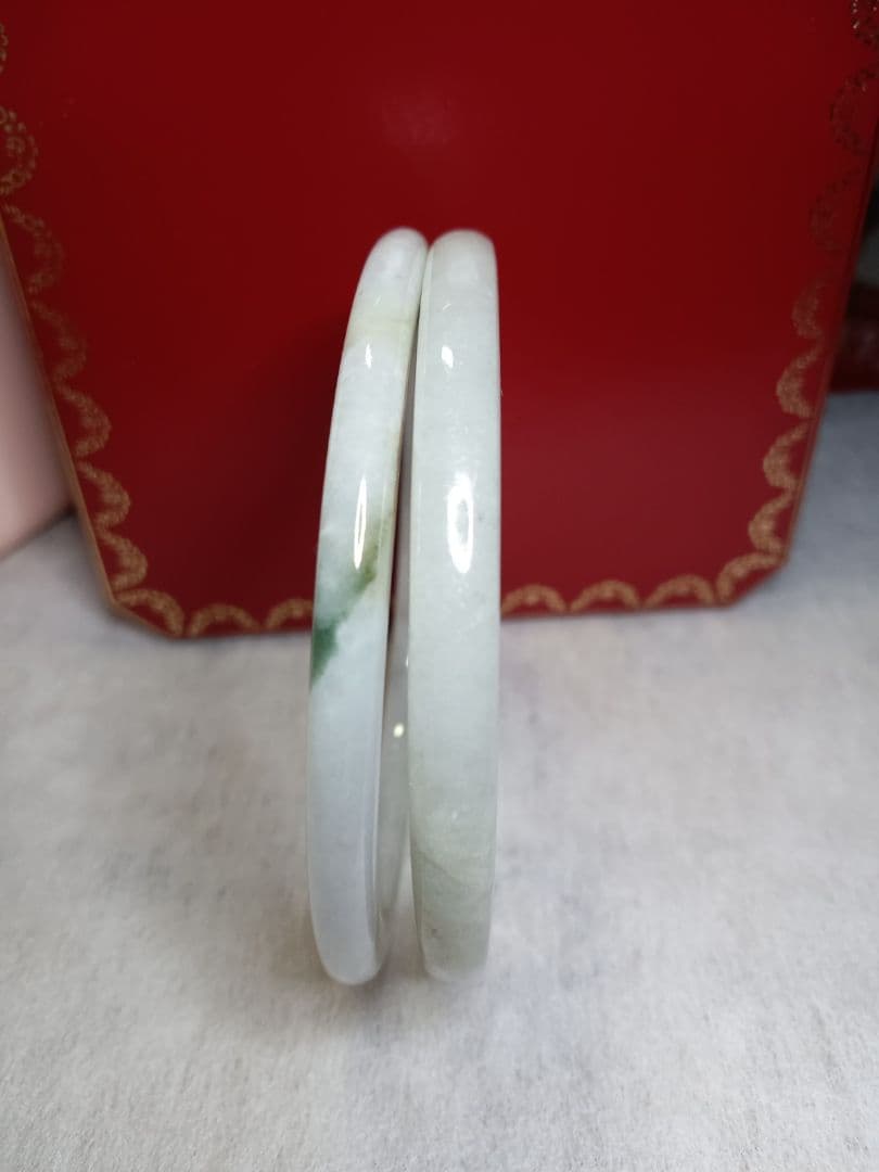 おすすめ✨新品✨天然翡翠 バングル ミャンマー　A貨　無含浸無着色　サイズ57