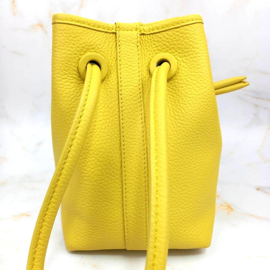 ✨良品✨ Vasic bond mini 巾着 トートバッグ レザー イエロー