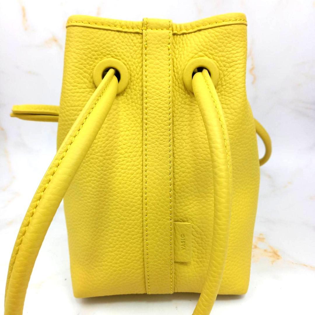 ✨良品✨ Vasic bond mini 巾着 トートバッグ レザー イエロー