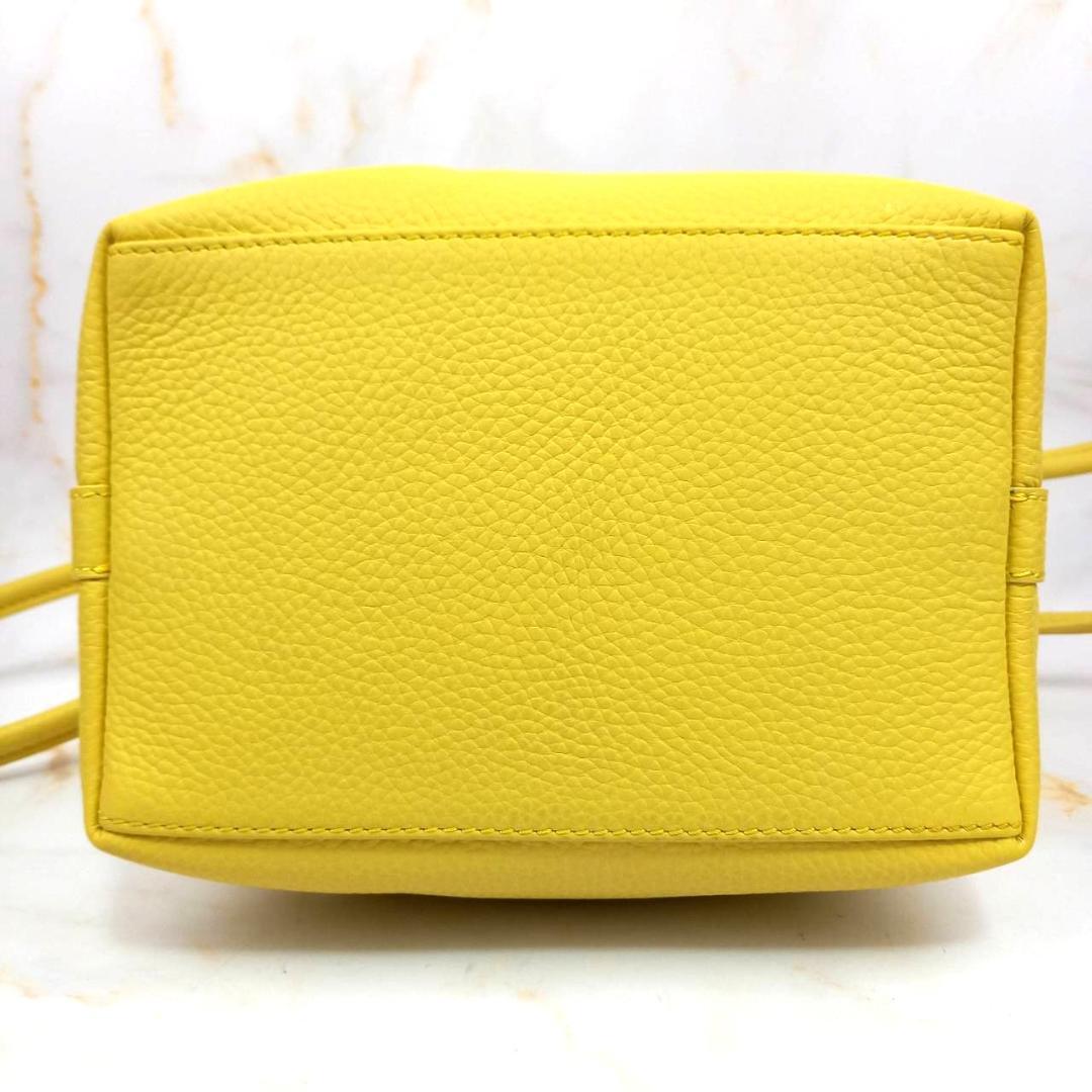 ✨良品✨ Vasic bond mini 巾着 トートバッグ レザー イエロー