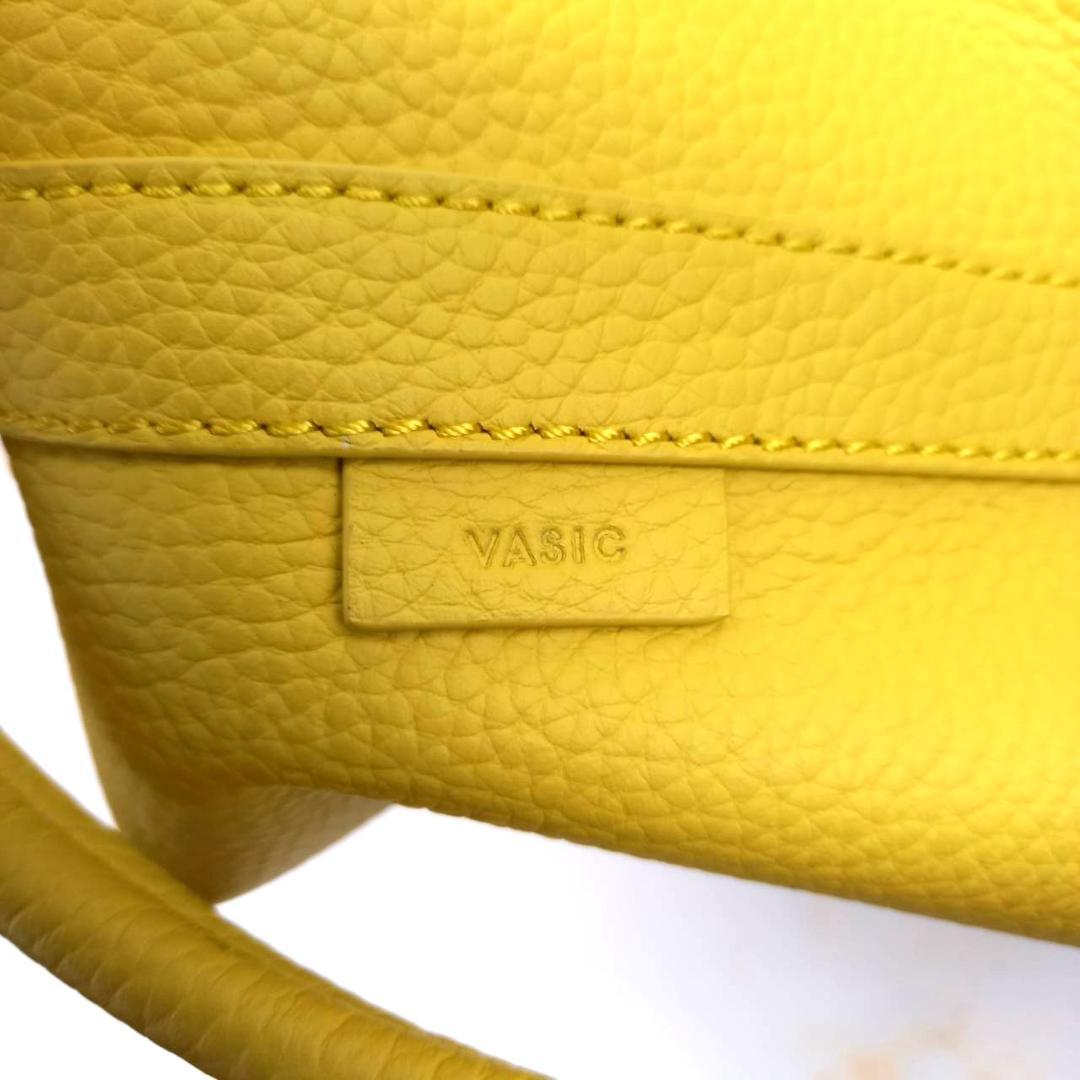 ✨良品✨ Vasic bond mini 巾着 トートバッグ レザー イエロー