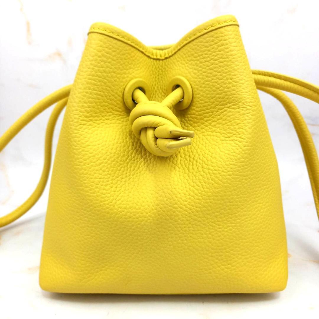 ✨良品✨ Vasic bond mini 巾着 トートバッグ レザー イエロー