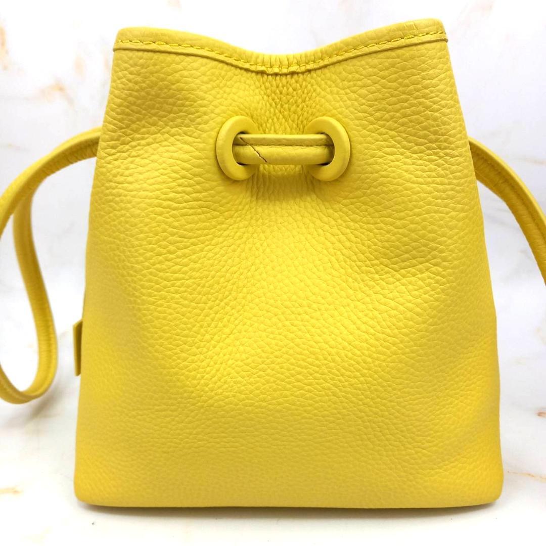 ✨良品✨ Vasic bond mini 巾着 トートバッグ レザー イエロー