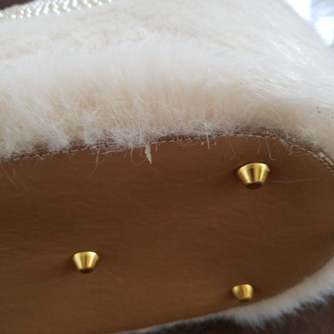 Anatelier♥アナトリエ　ファーバッグ　パールバッグ　大きめ　巾着付き