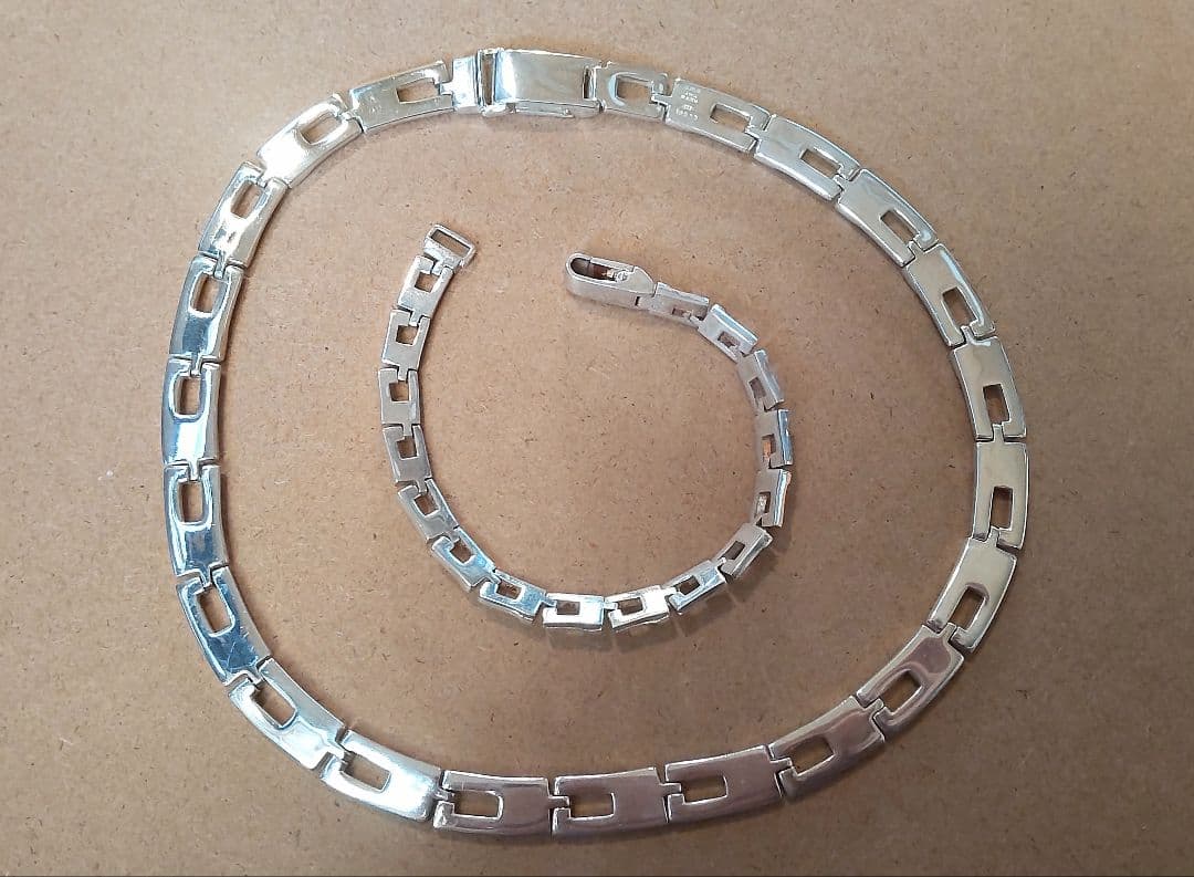 【廃盤】GUCCI グッチGロゴ ネックレス＆ブレスレット おそろいセット