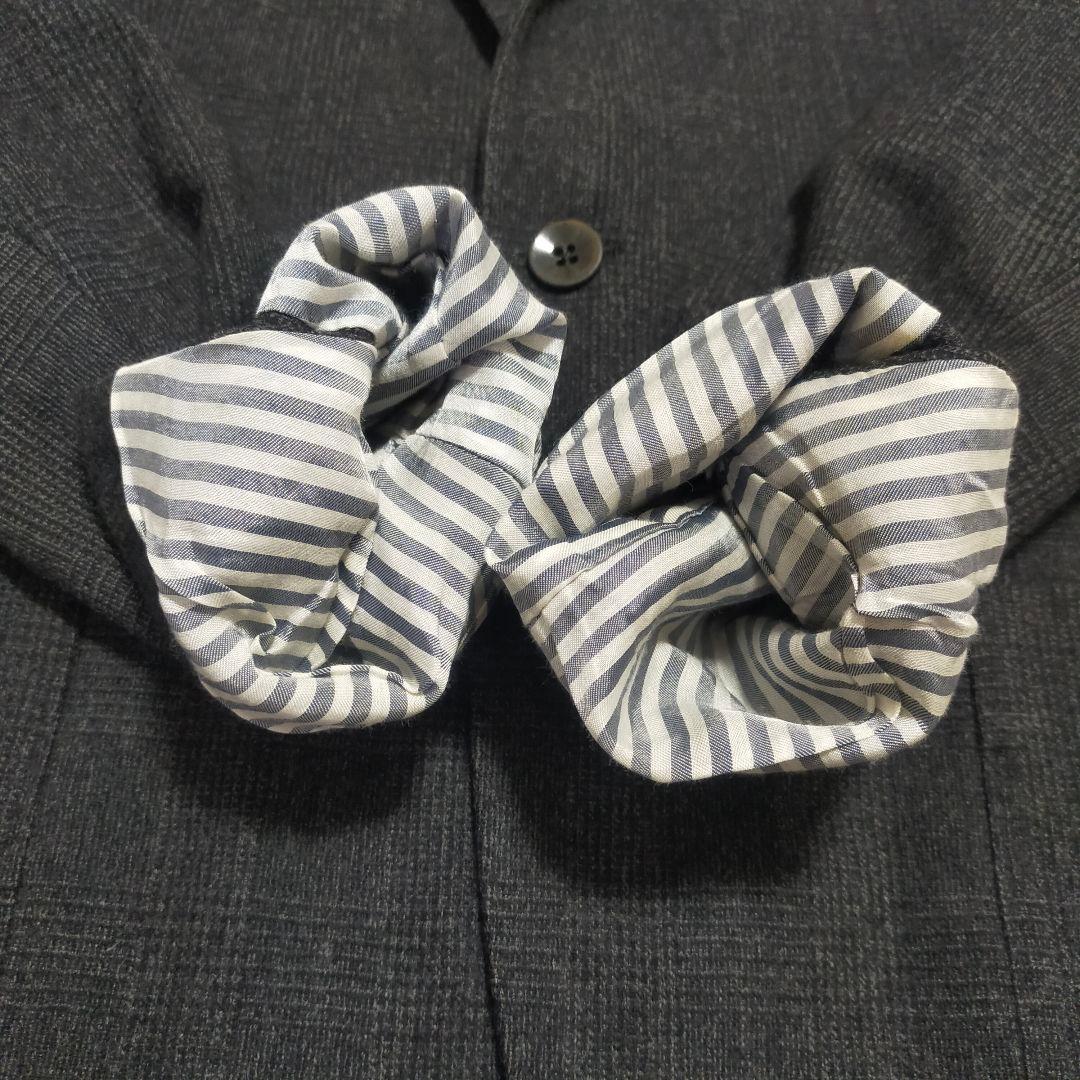 【美品】ボリオリBOGLIOLI・ジャケット・フランネル・ストレッチ・灰・XL