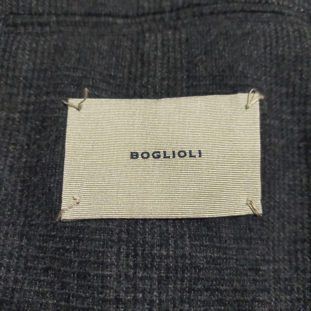 【美品】ボリオリBOGLIOLI・ジャケット・フランネル・ストレッチ・灰・XL