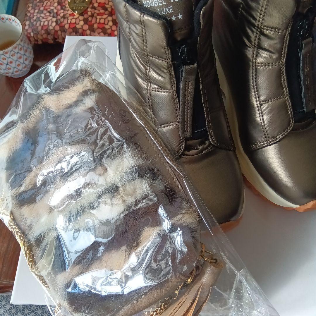 ろこ♥Noubel Voug Luxe ブロンズ厚底スニーカー