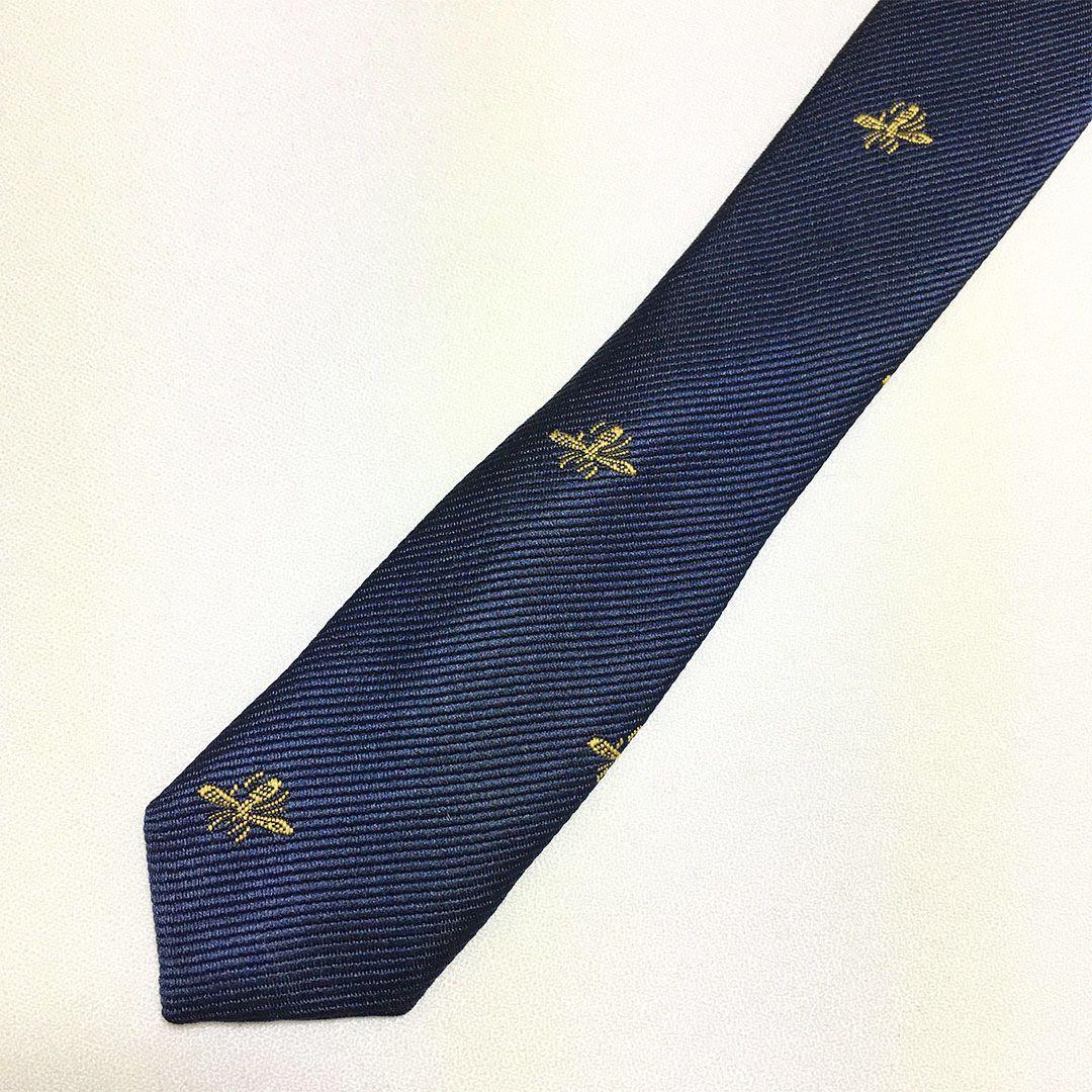 未使用級 グッチ GUCCI ネクタイ ネイビー 蜂 Bee ハチ グッチ