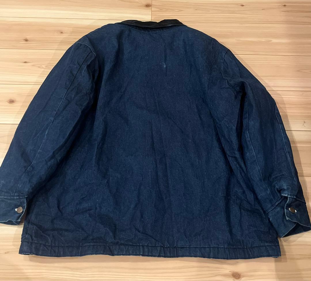 90s Bob Barker 濃紺　デニムカバーオール XL 裏地ブランケット