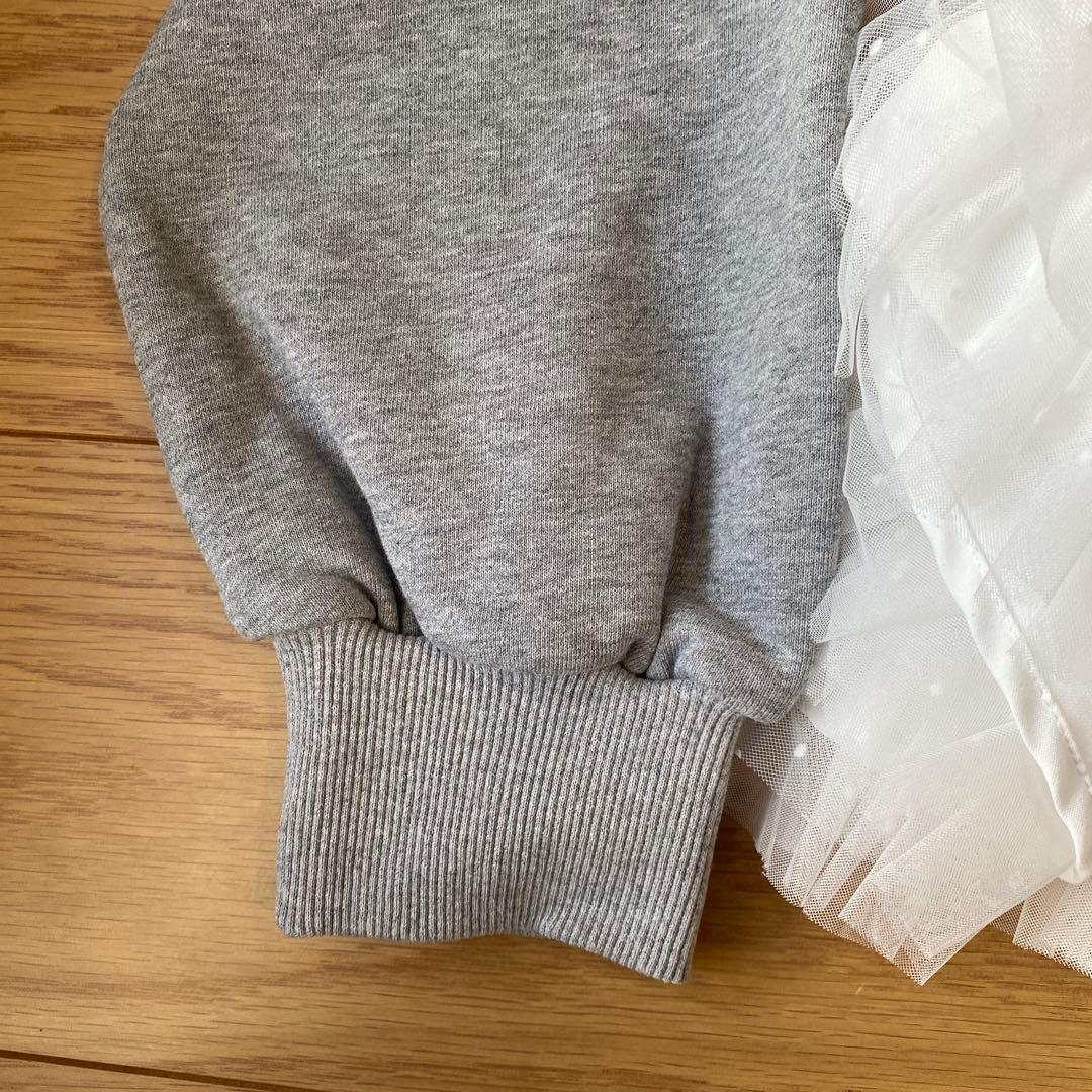 新品未使用　fit more フィットモア ミルフィーユフリルスウェット　グレー