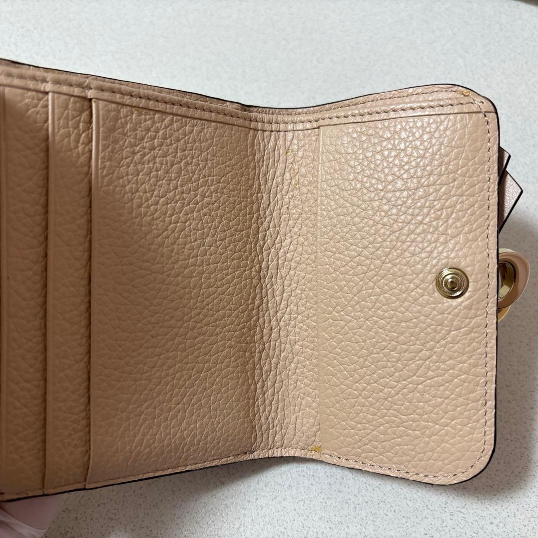 Chloé 三つ折り財布 ピンクベージュ