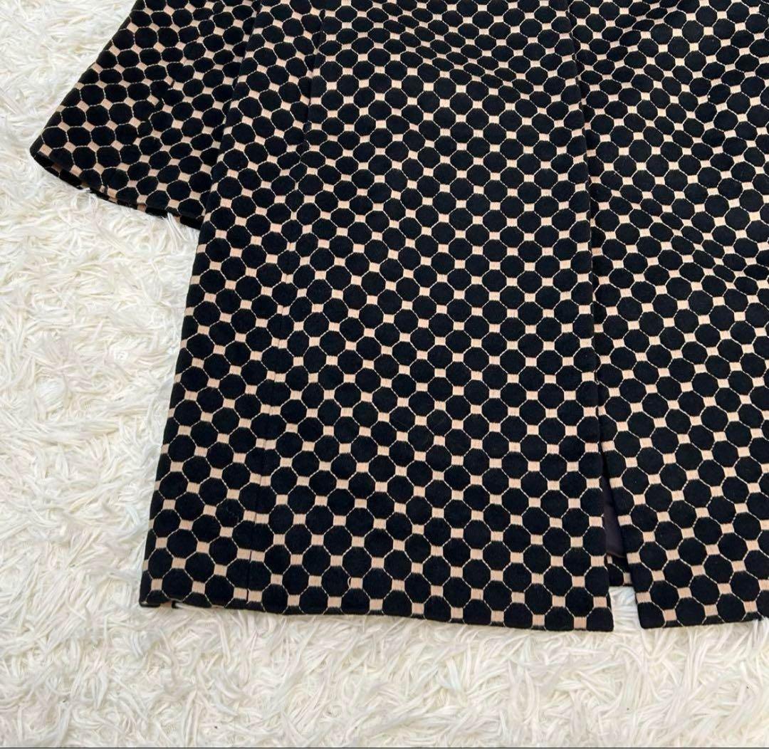 ✨未使用 トッカ アンゴラ 羊毛 ロングコート 総柄 ベロア風