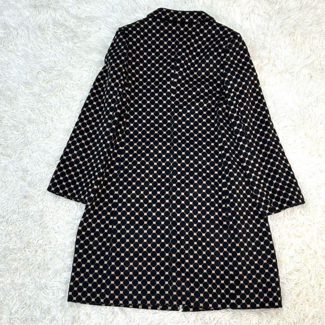 ✨未使用 トッカ アンゴラ 羊毛 ロングコート 総柄 ベロア風