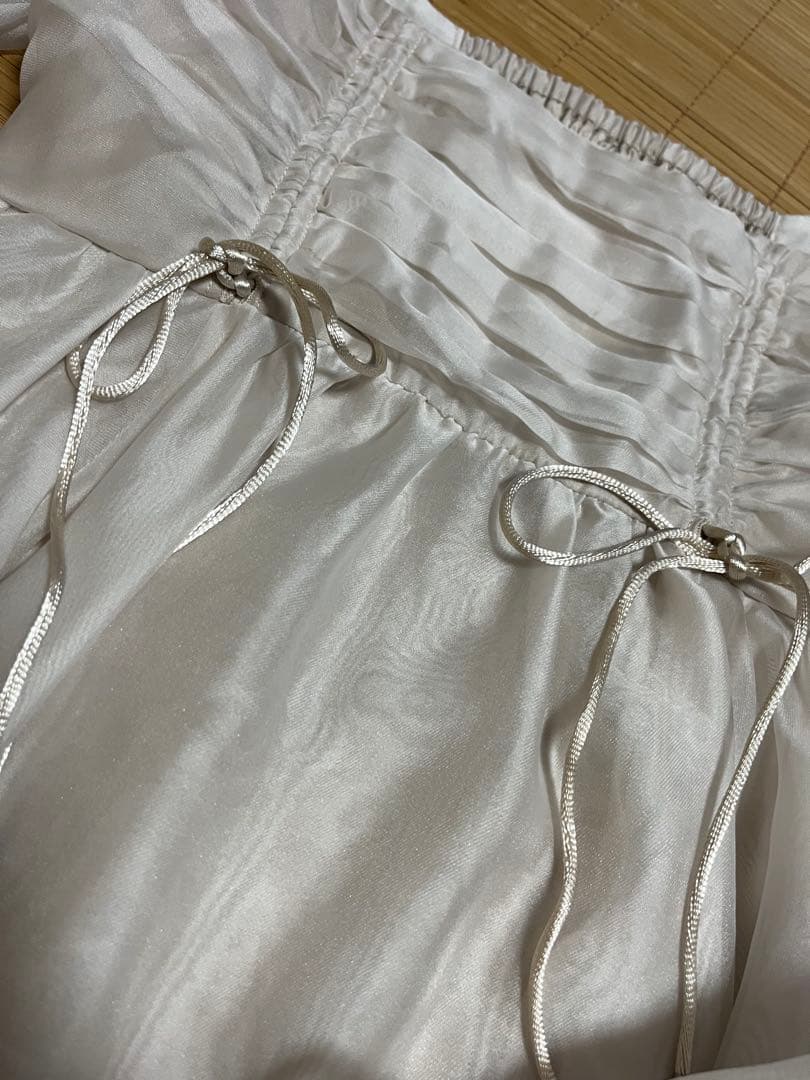 SNIDEL シアーチュニックブラウス　アイボリー