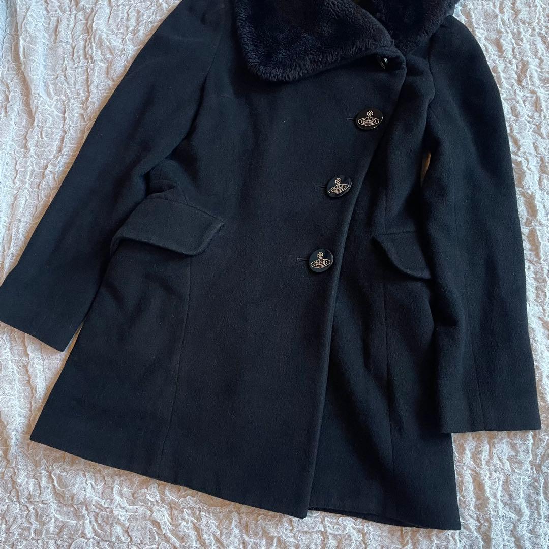 Vivienne Westwood ファーコート　オーブ　ボア　黒
