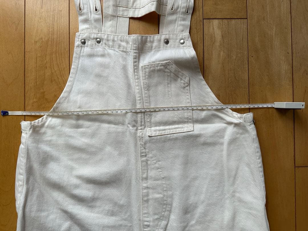 ビームスボーイ　オーバーオール　ホワイト
