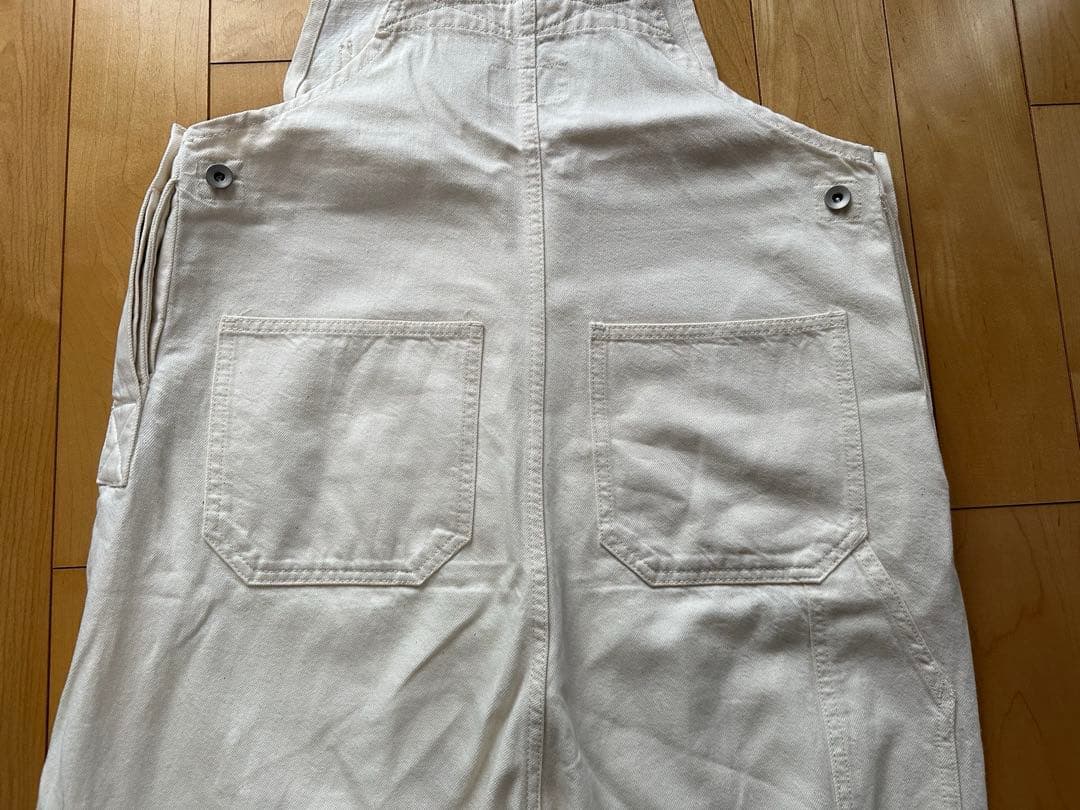 ビームスボーイ　オーバーオール　ホワイト