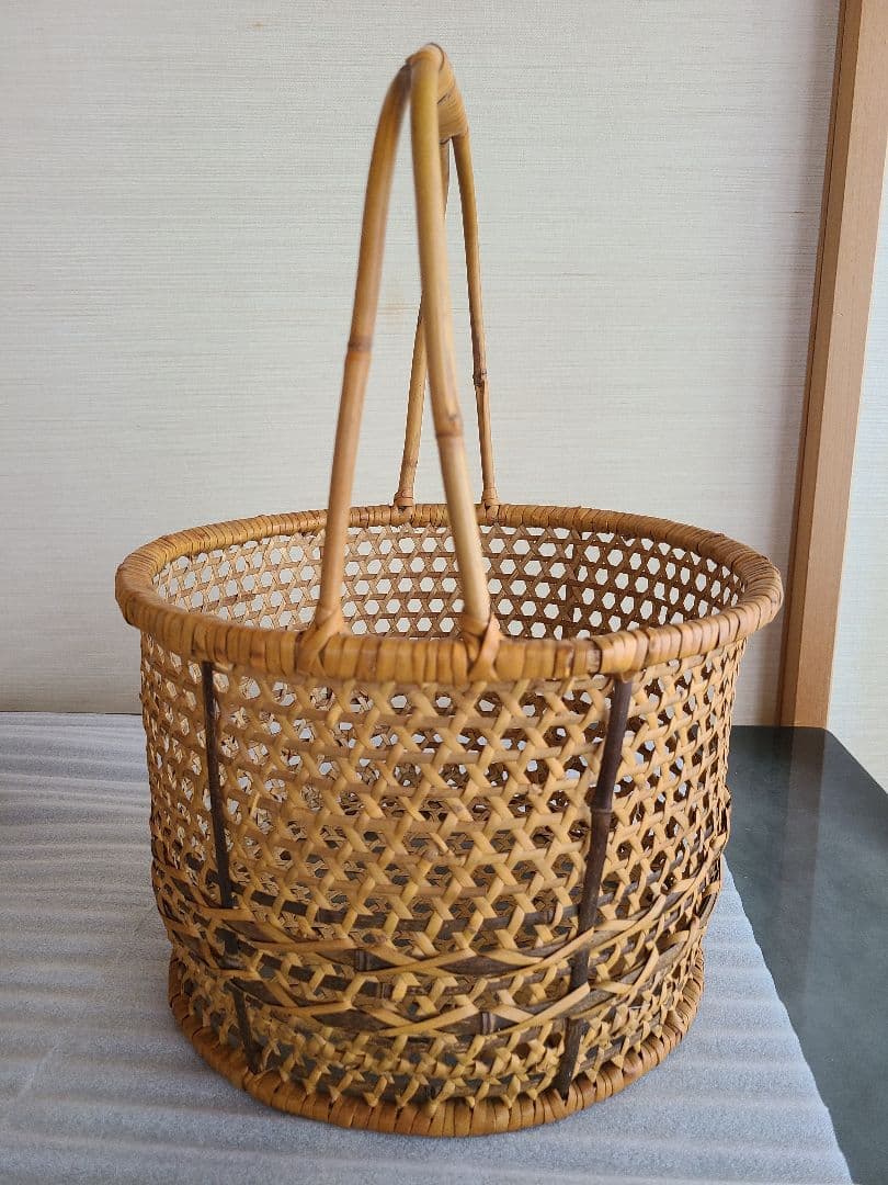 昭和レトロ　収穫かご　買い物かご　2点セット