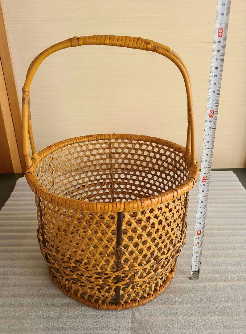 昭和レトロ　収穫かご　買い物かご　2点セット