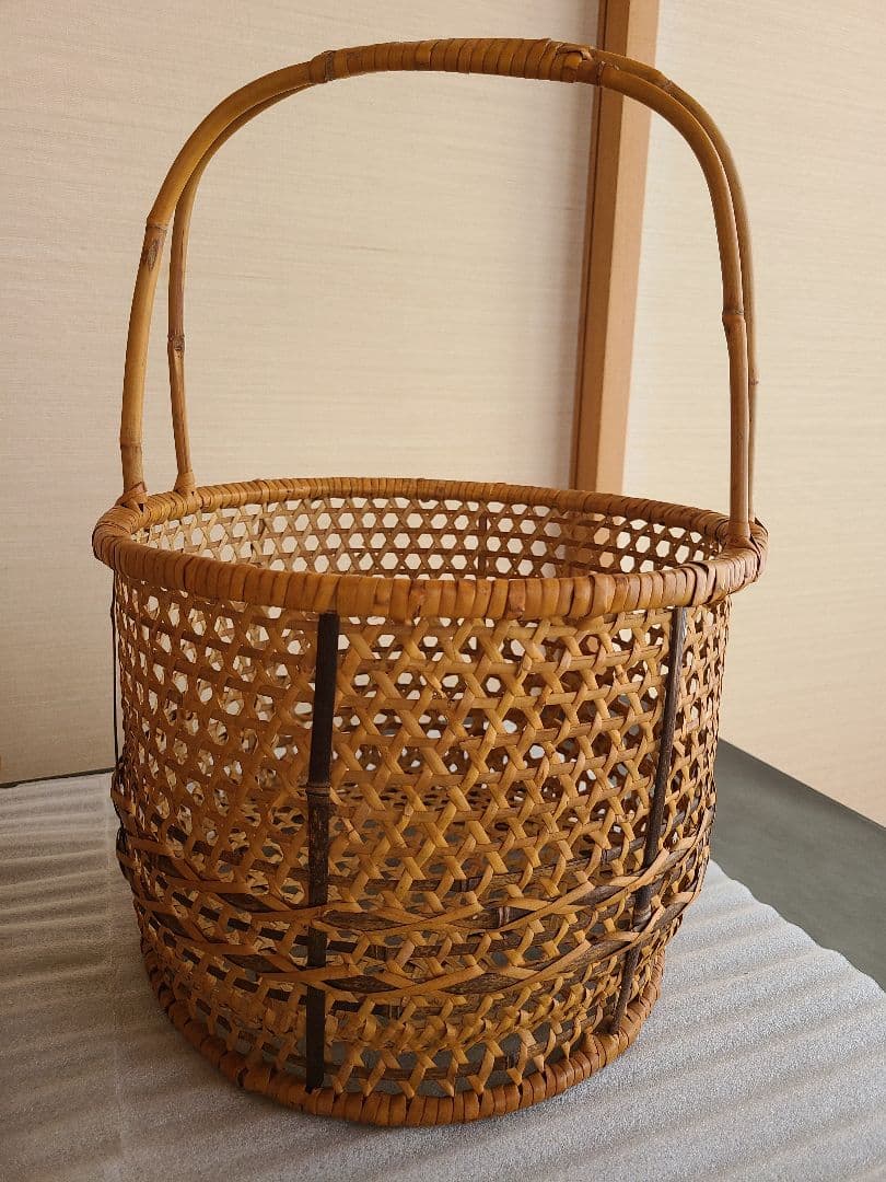 昭和レトロ　収穫かご　買い物かご　2点セット