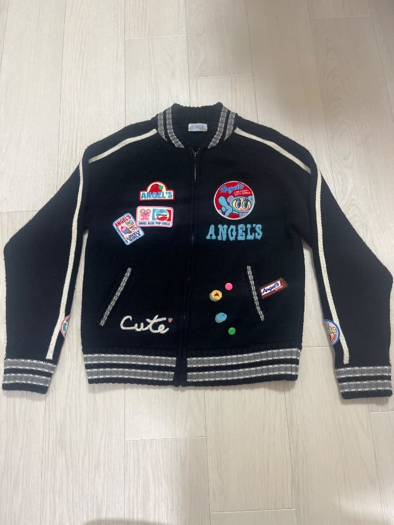 エンジェルブルー　ニットカーディガン