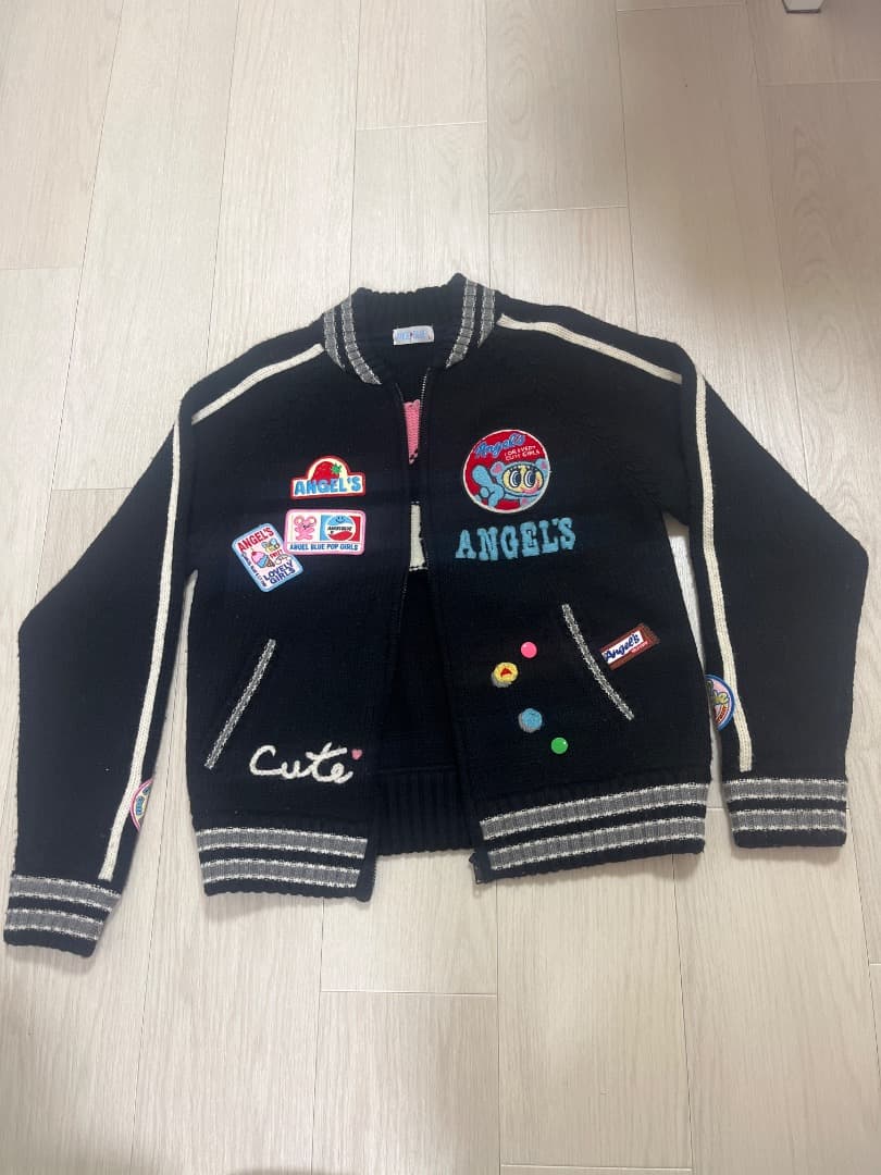 エンジェルブルー　ニットカーディガン