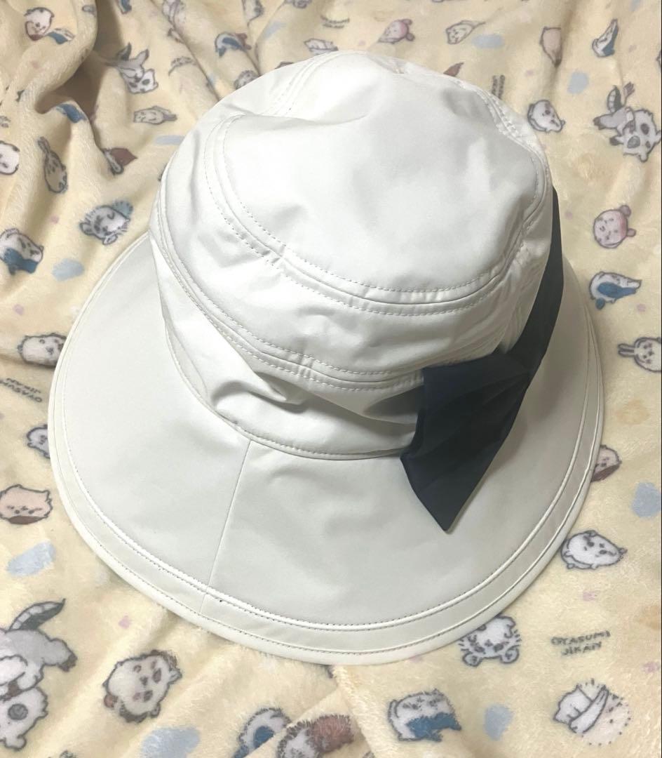 芦屋ロサブラン　リボンハット つば13cm （総遮光）　アイボリー　M