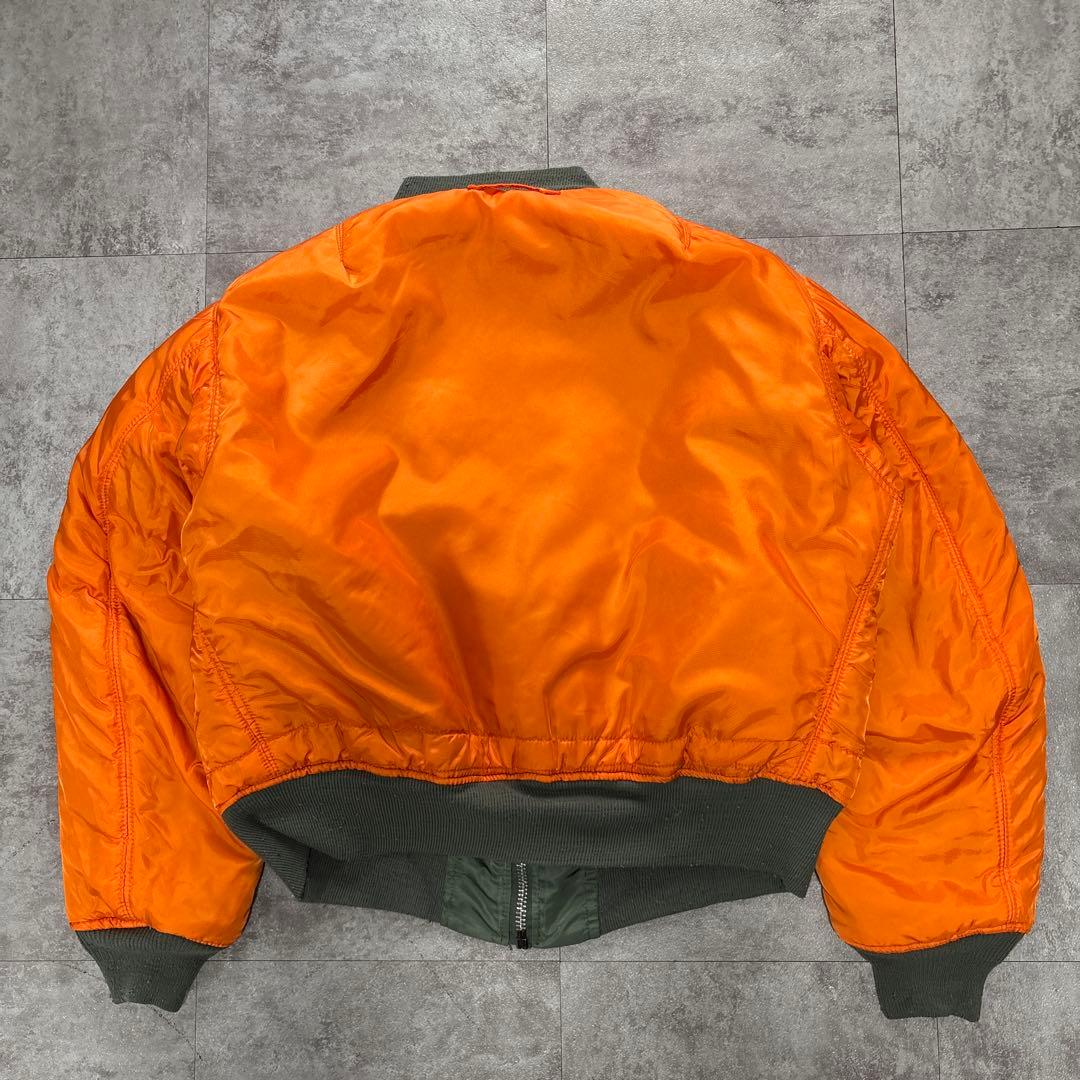 90s 濃緑　alpha USA製　リバーシブル　ma-1 フライトジャケット