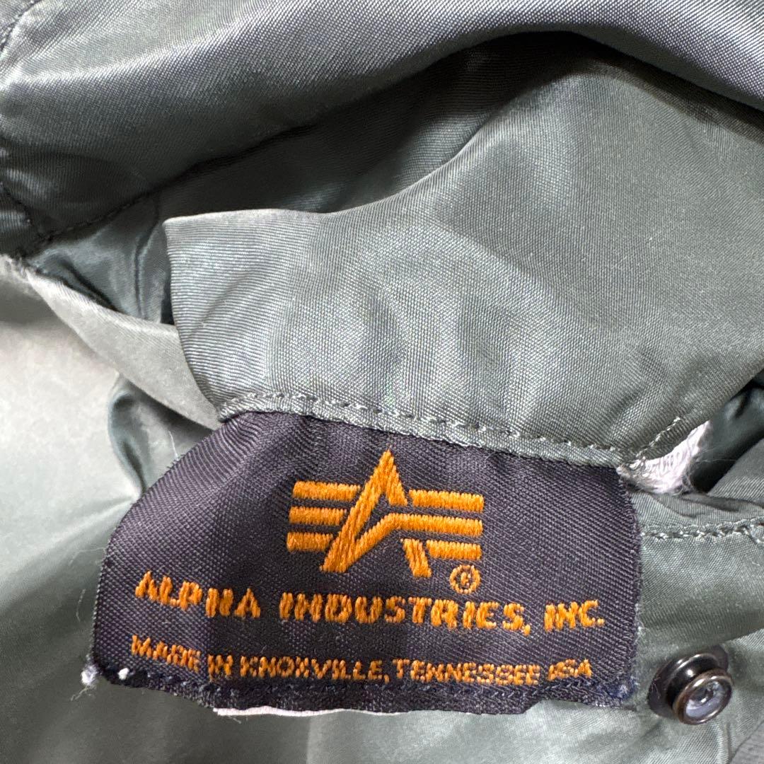 90s 濃緑　alpha USA製　リバーシブル　ma-1 フライトジャケット