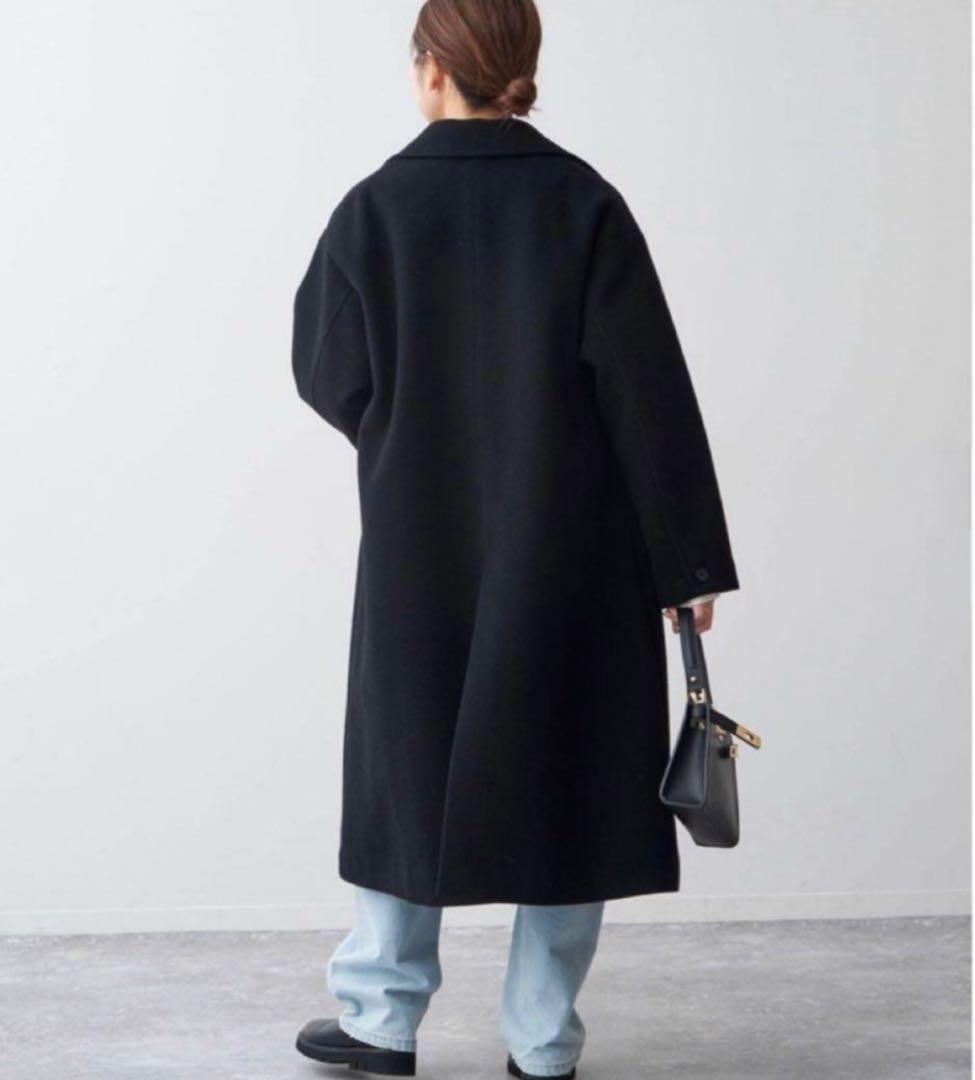 美品✨スローブ イエナ ECO WOOL ダブルブレストコート ブラック 36