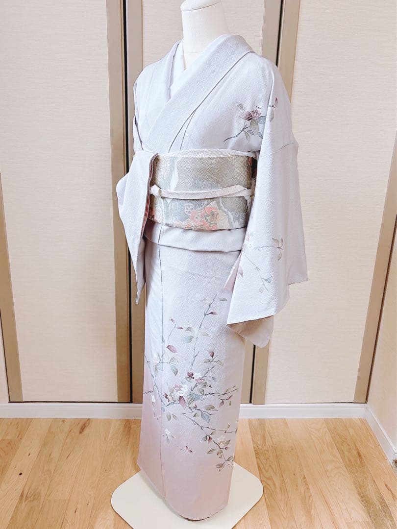 美品　訪問着　フルセット　裄66 友禅 卒業式　入学式　結婚式　M S 袋帯