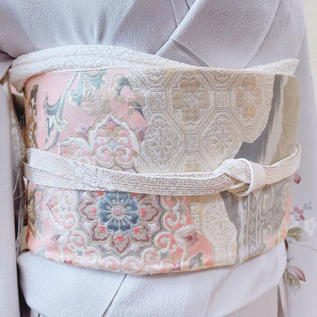 美品　訪問着　フルセット　裄66 友禅 卒業式　入学式　結婚式　M S 袋帯