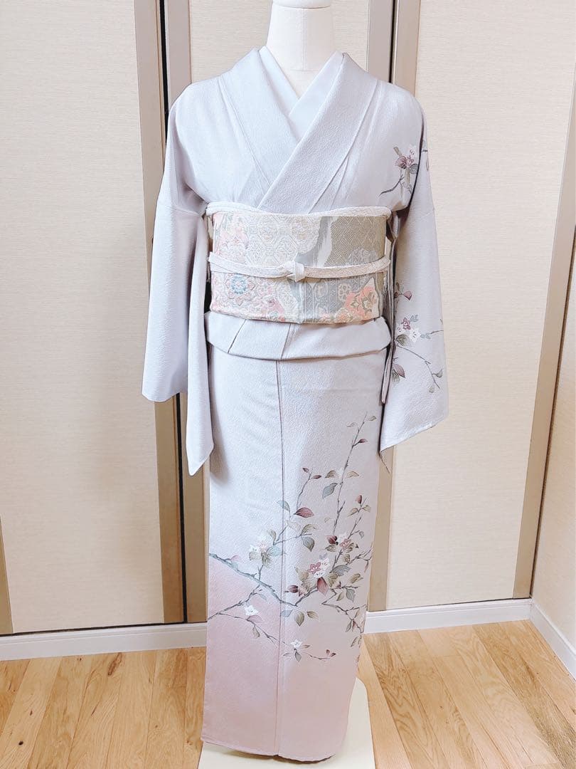 美品　訪問着　フルセット　裄66 友禅 卒業式　入学式　結婚式　M S 袋帯