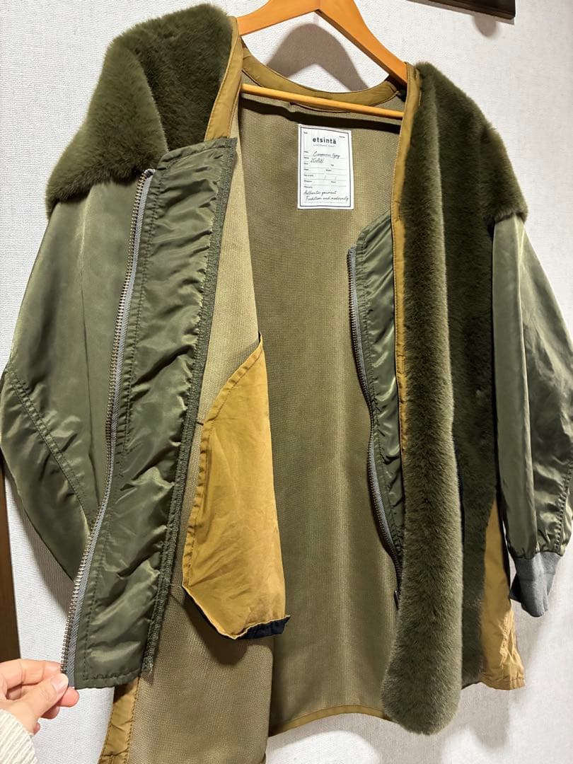 美品　CIAOPANIC【etsinta】エシンタ　ファー切替ジャケット