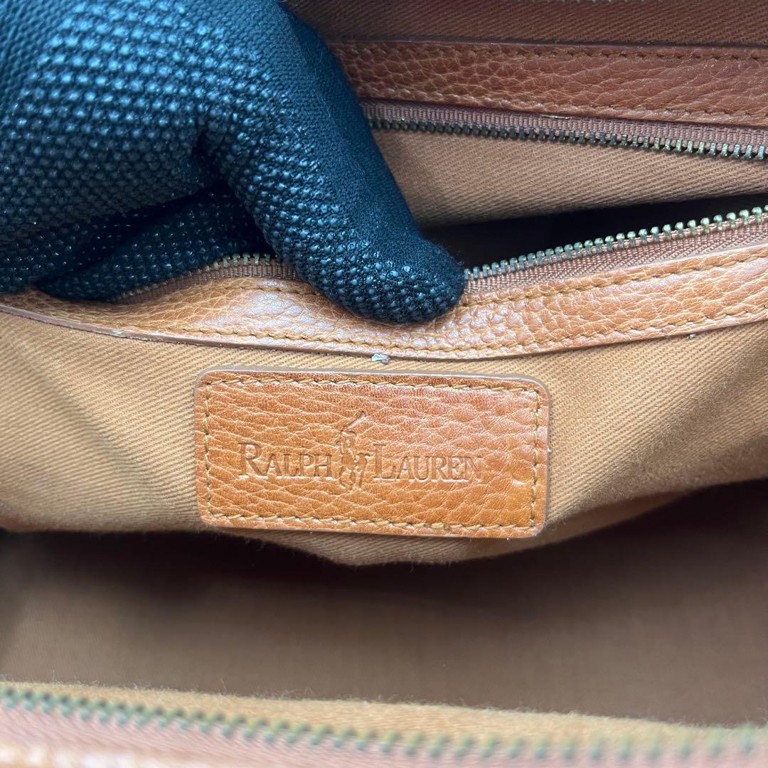 【廃盤】ポロラルフローレン ボストンバッグ ヴィンテージ シボ革 ホース刻印