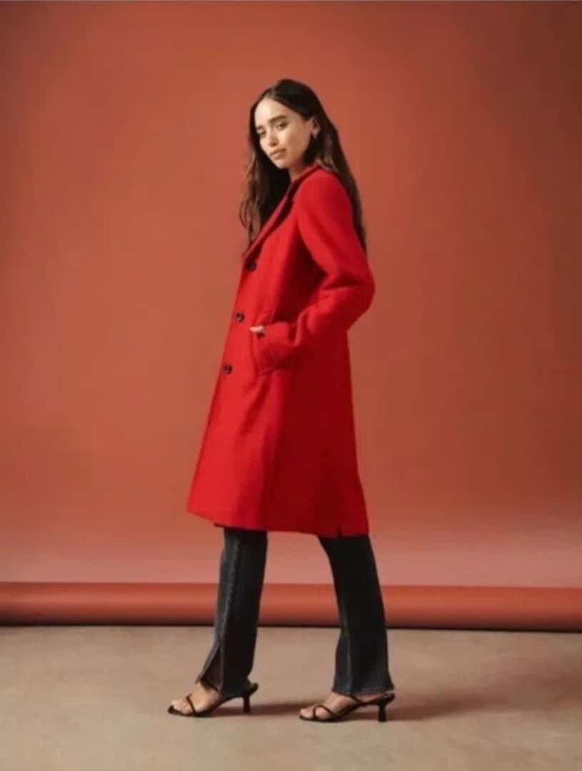 Abercrombie & Fitch レッド コートMサイズ【新品・タグ付き】